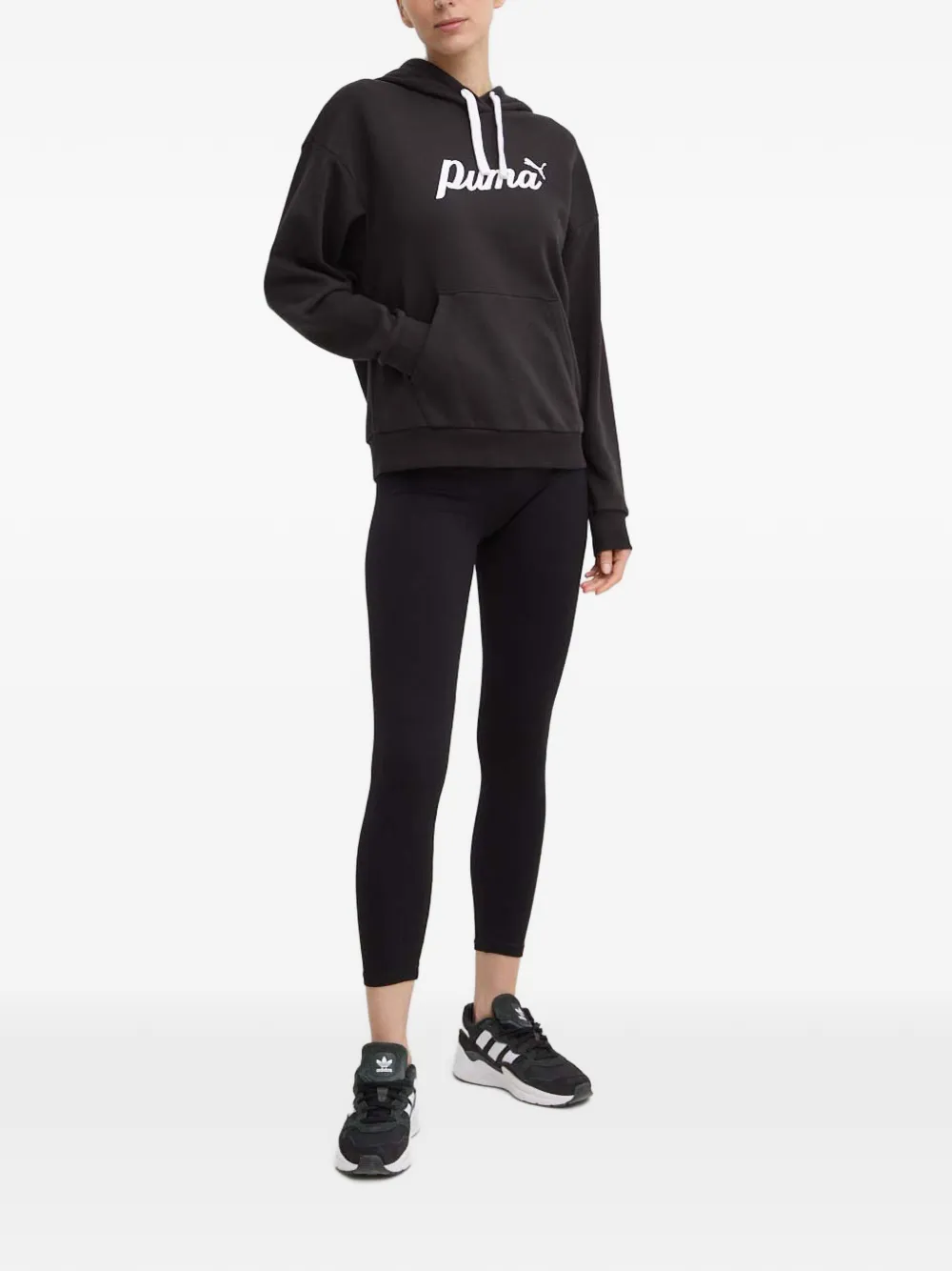 PUMA ESS+ Script hoodie Zwart