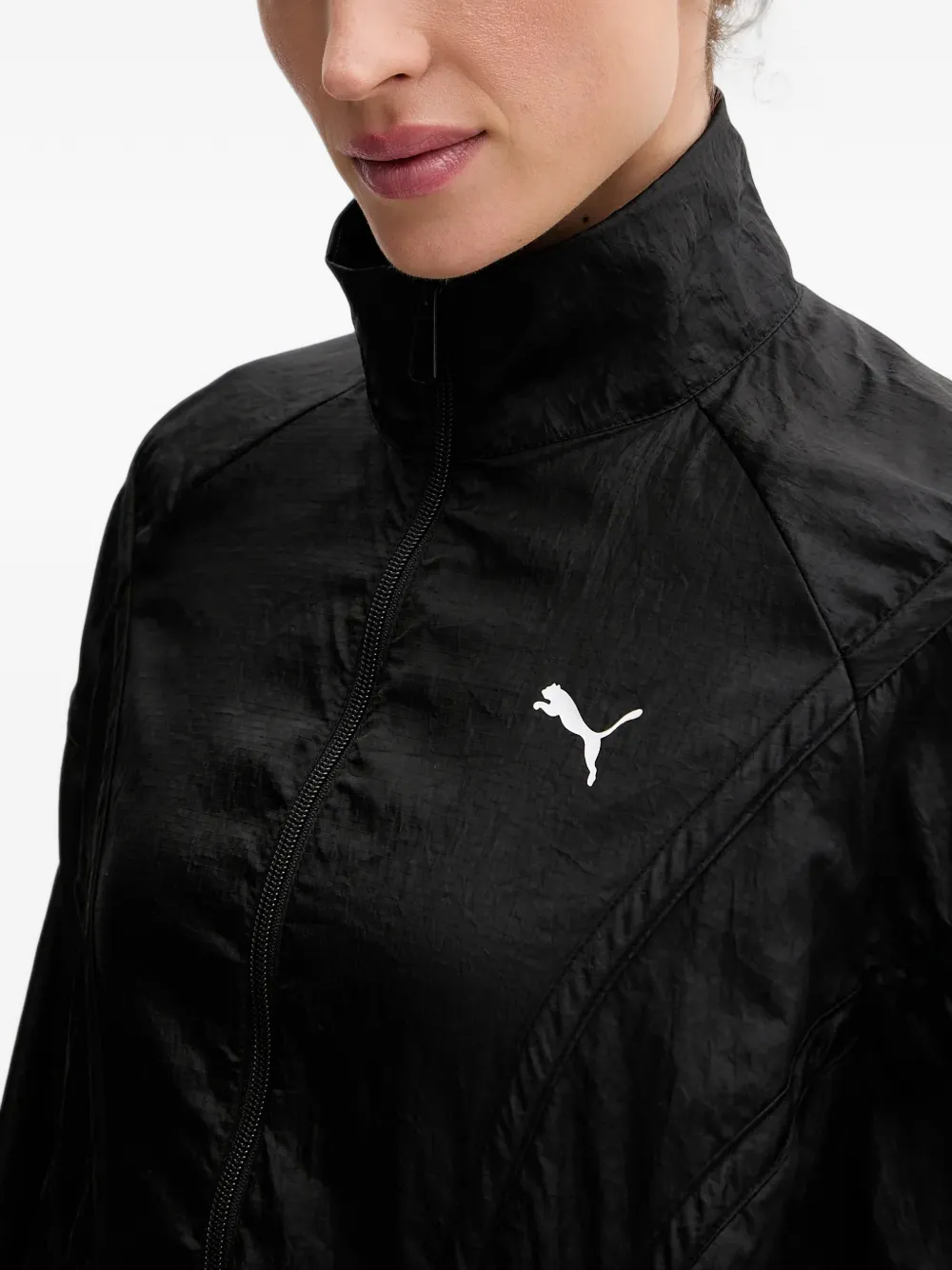 PUMA DARE TO oversized woven jacket Zwart