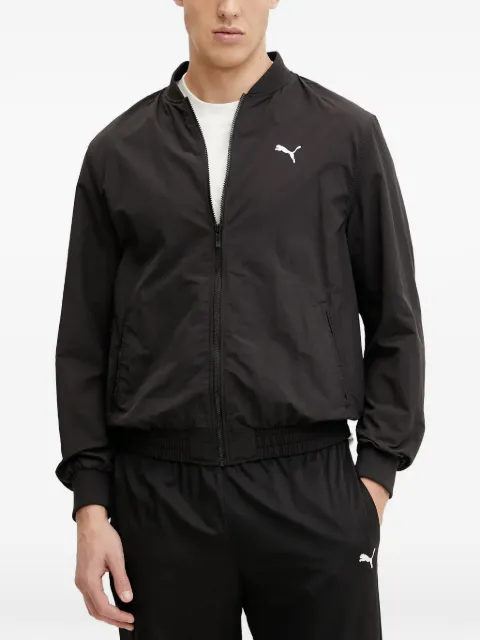 PUMA logo-print bomber jacket