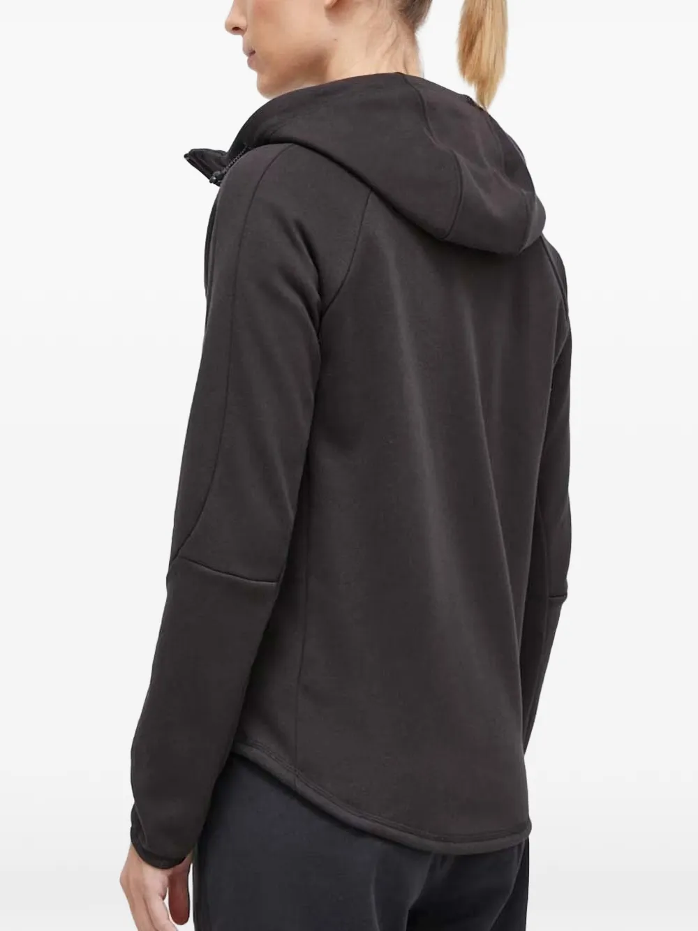 PUMA Hoodie met logoprint en rits Zwart