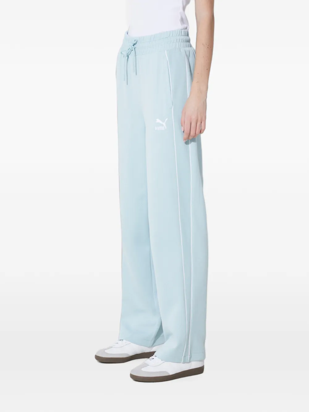 PUMA Trainingsbroek met geborduurd logo Blauw