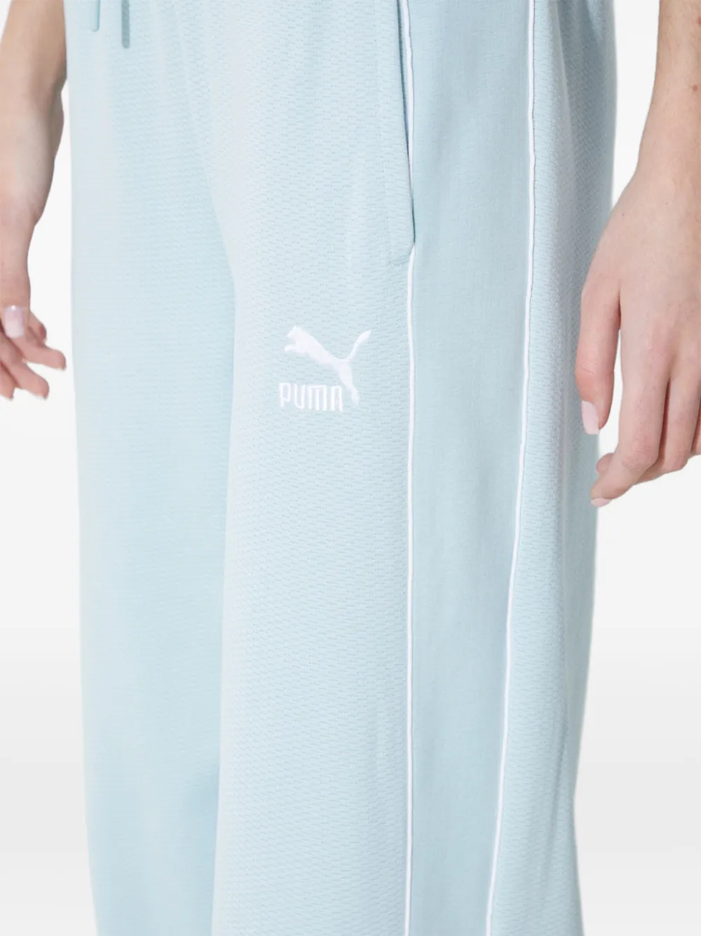 PUMA Trainingsbroek met geborduurd logo Blauw