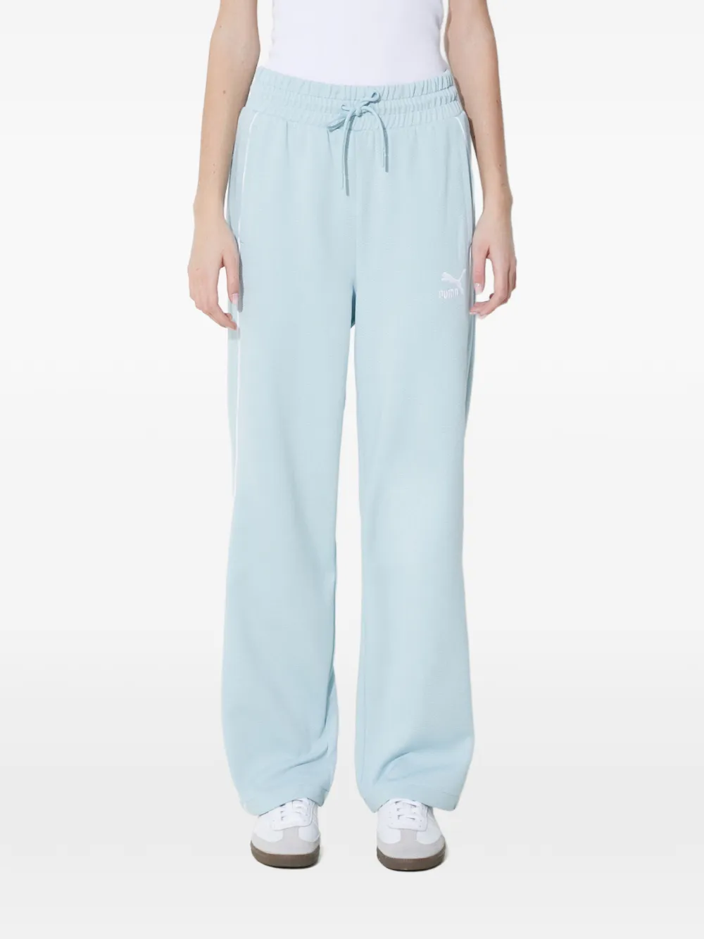 PUMA logo-embroidered side-stripe track pants - Blu