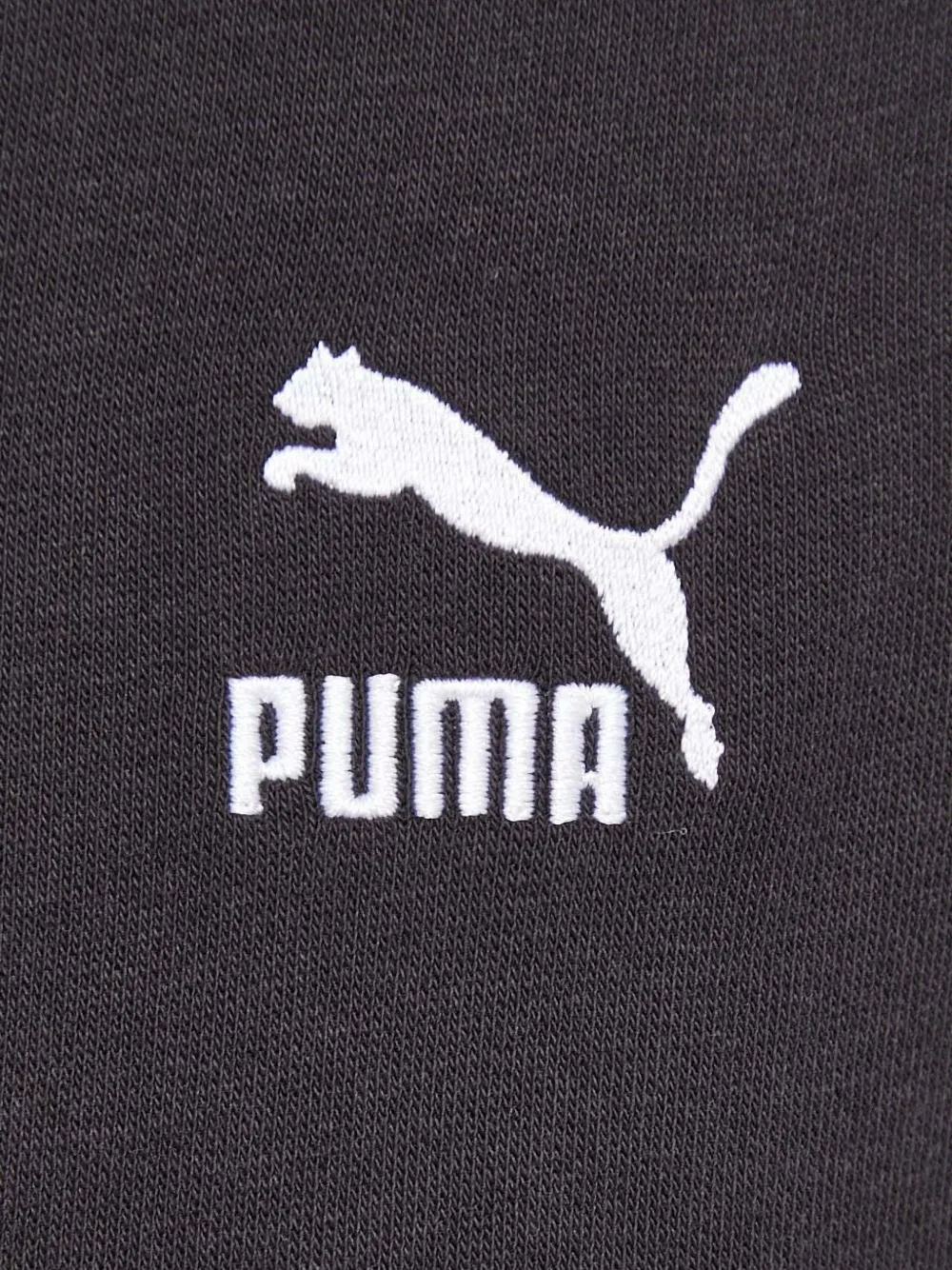 PUMA Hoodie met geborduurd logo Zwart