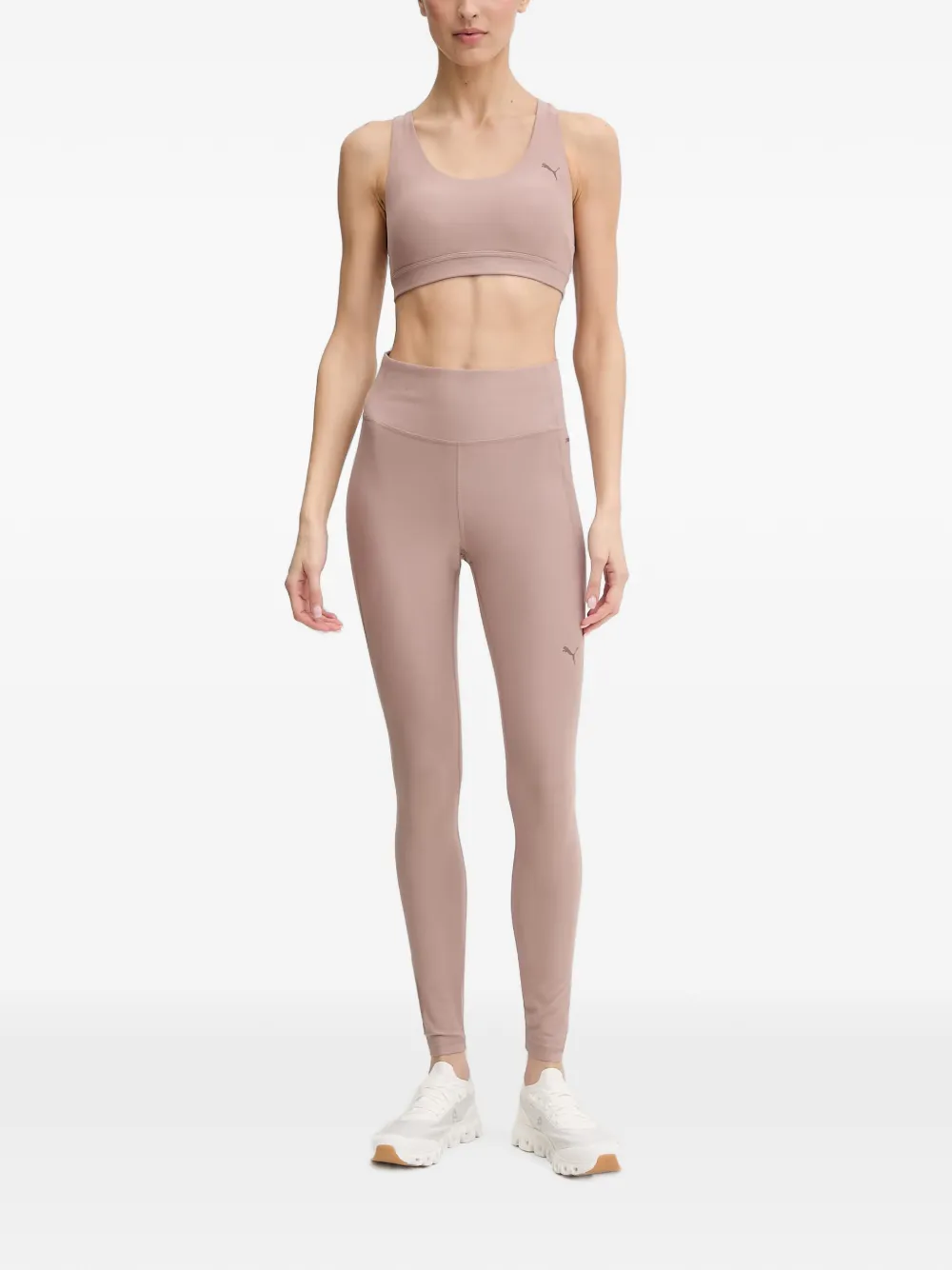 PUMA Legging met logoprint Roze