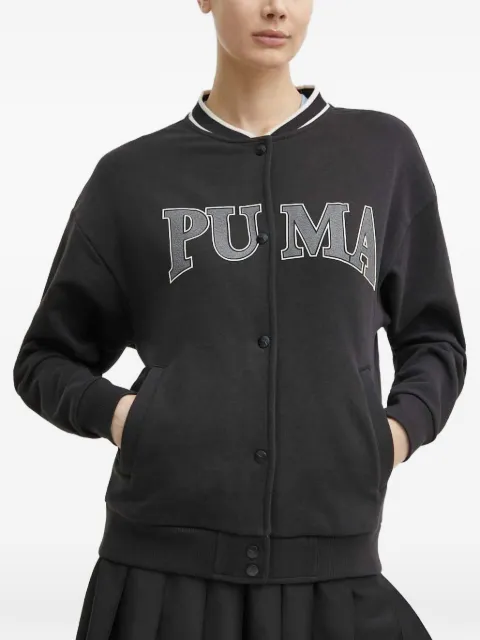 PUMA logo-print press-stud jacket