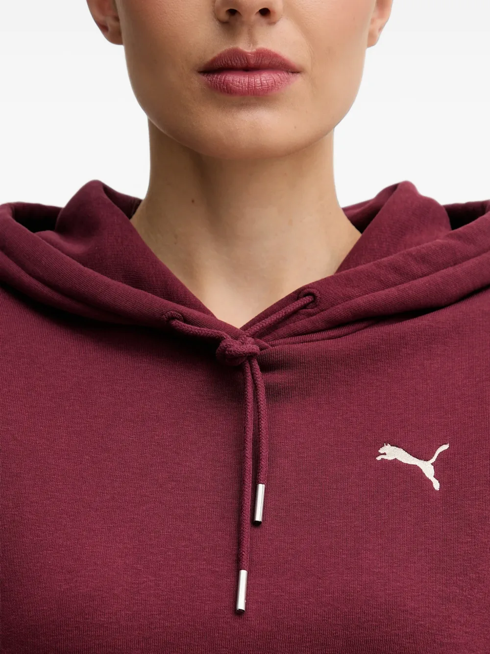 PUMA Hoodie met geborduurd logo Rood