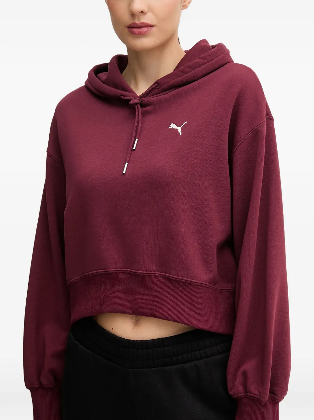 PUMA Hoodie met geborduurd logo Rood