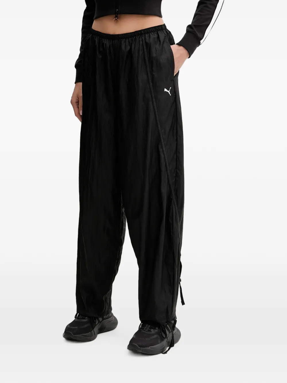 PUMA logo-print drawstring track pants - Nero