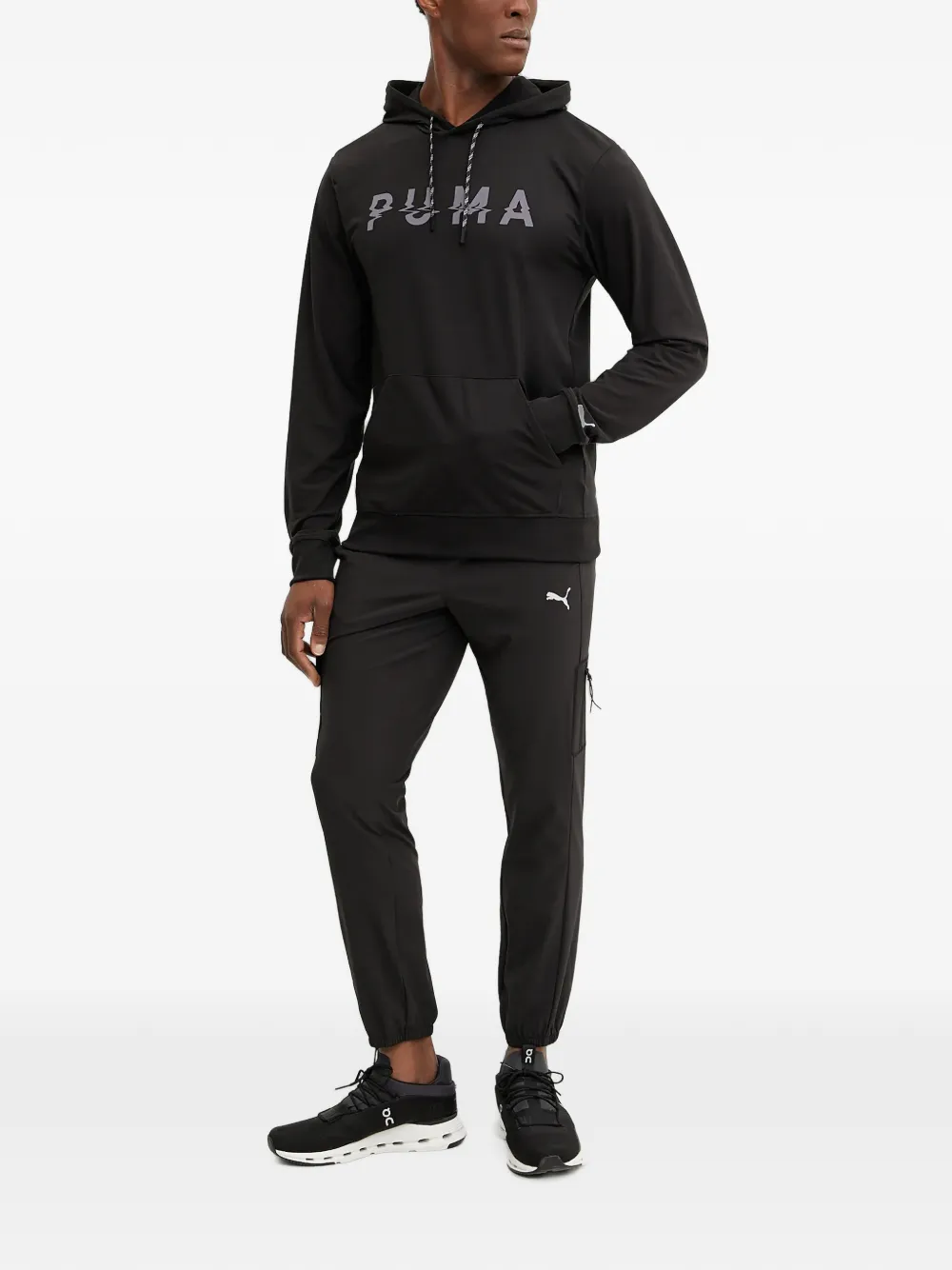 PUMA Cloudspun hoodie met logo-print Zwart
