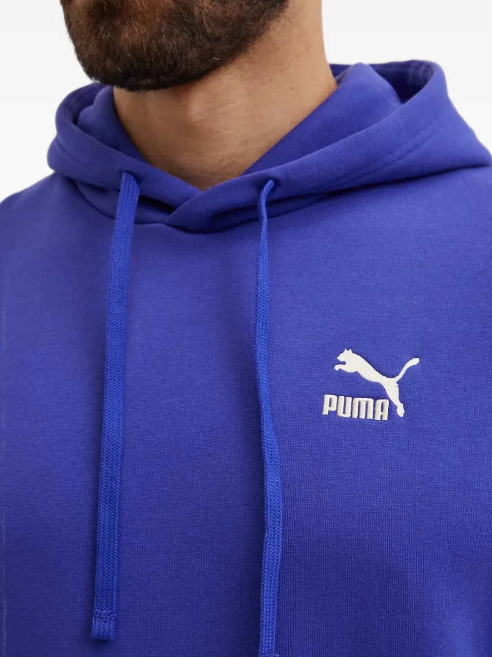 PUMA Classics logo-print drawstring hoodie Paars