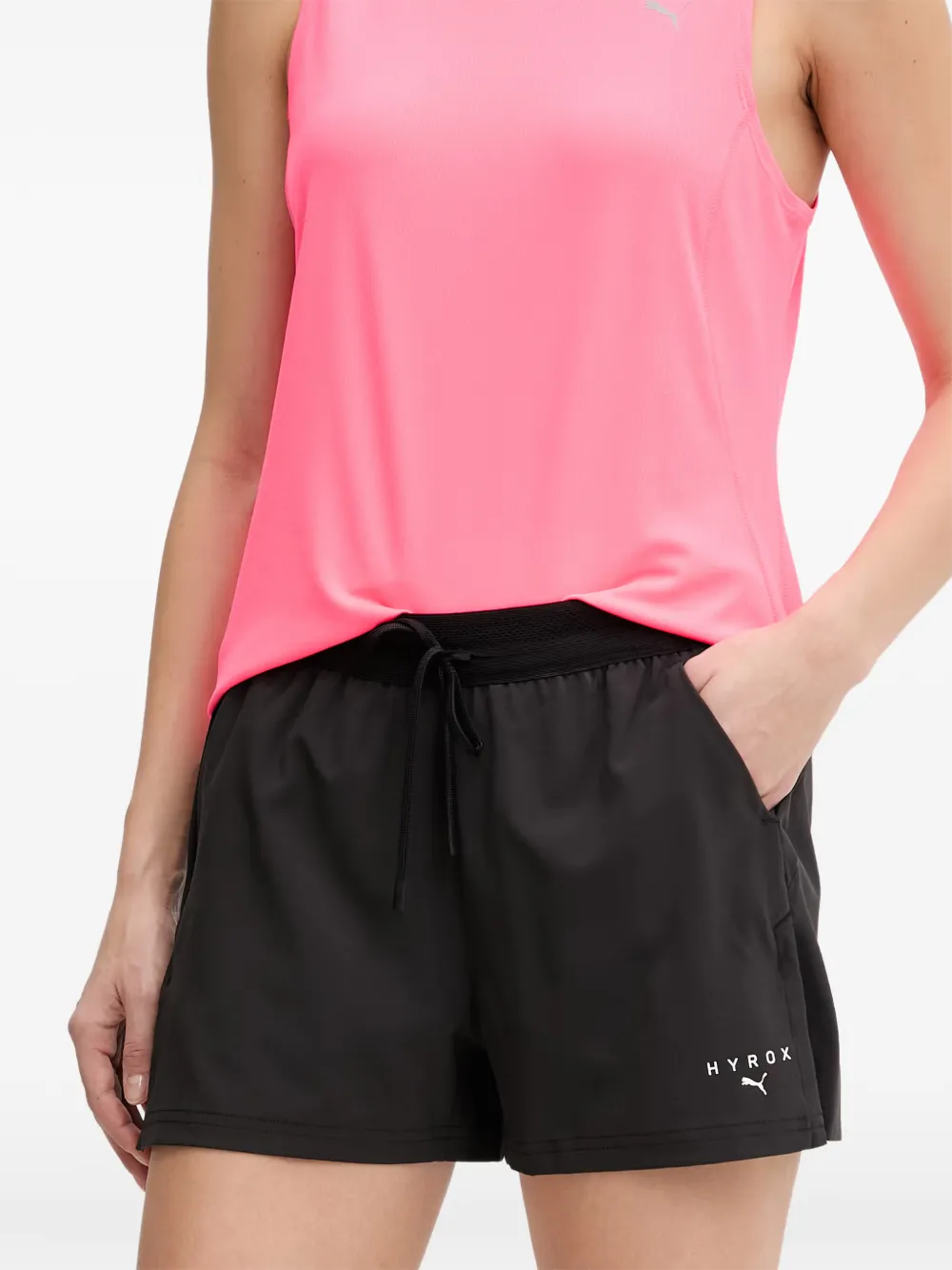 PUMA x Hyrox Dryelite 2 logo-print mini shorts Zwart