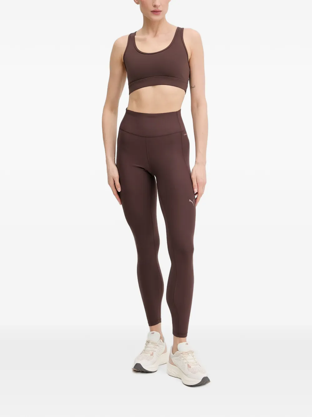 PUMA Cloudspun legging met logo-print Bruin