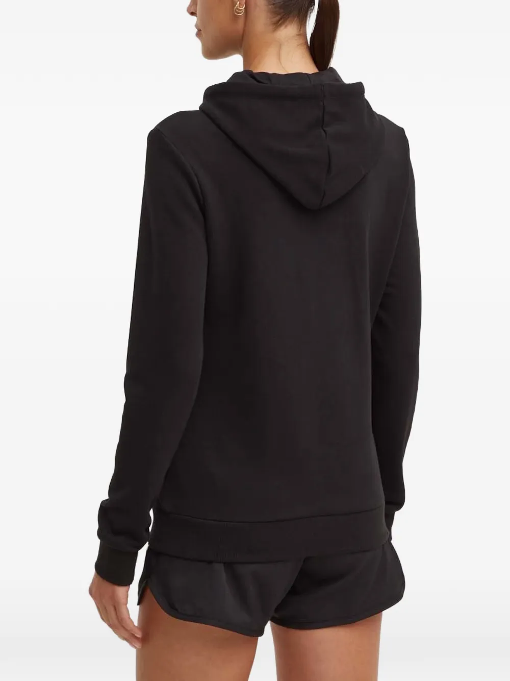 PUMA Hoodie met logoprint en trekkoord Zwart