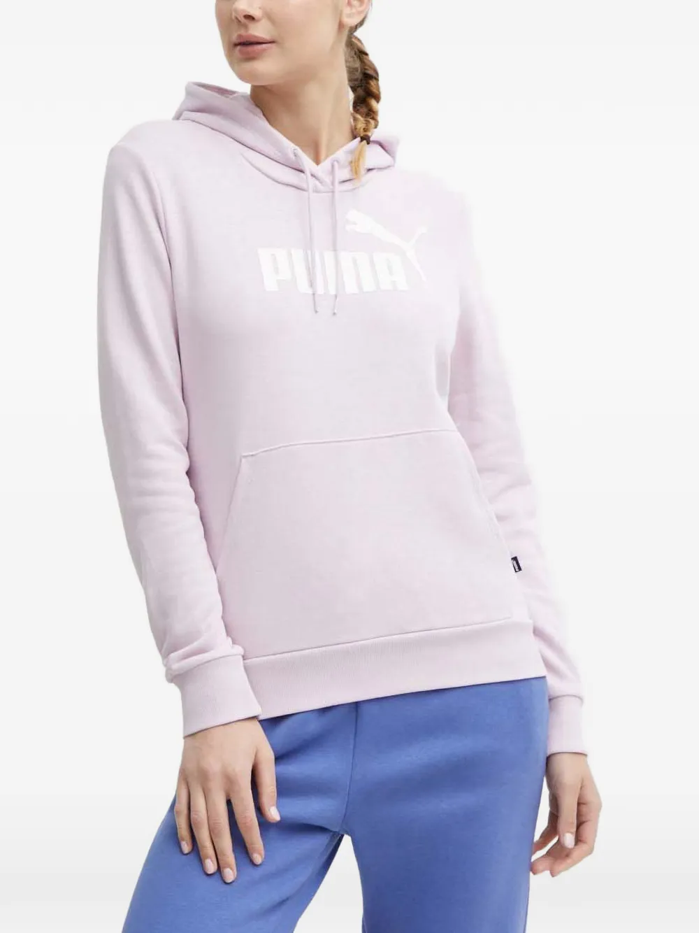 PUMA logo-print hoodie - Viola