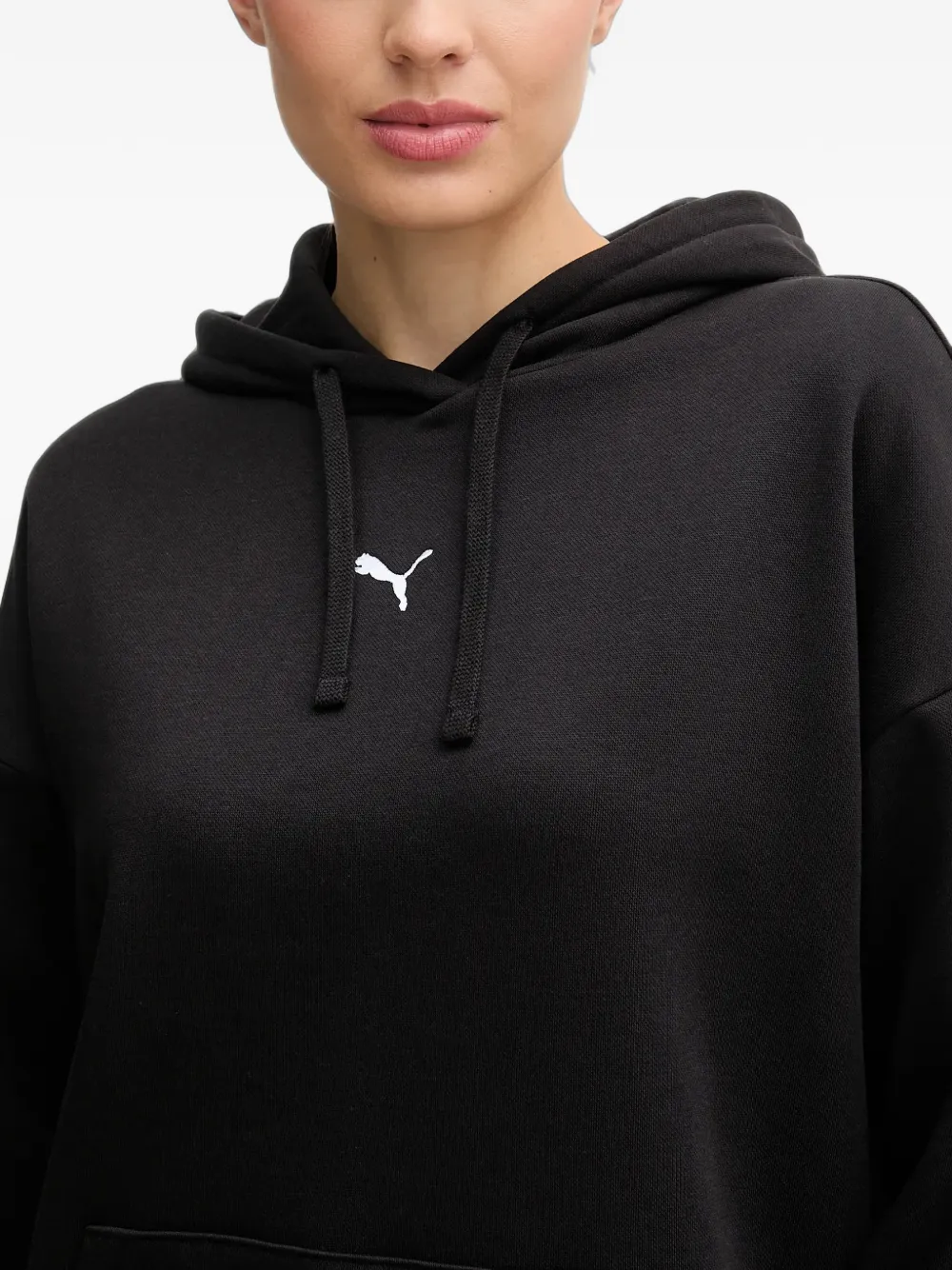 PUMA Hoodie met geborduurd logo Zwart