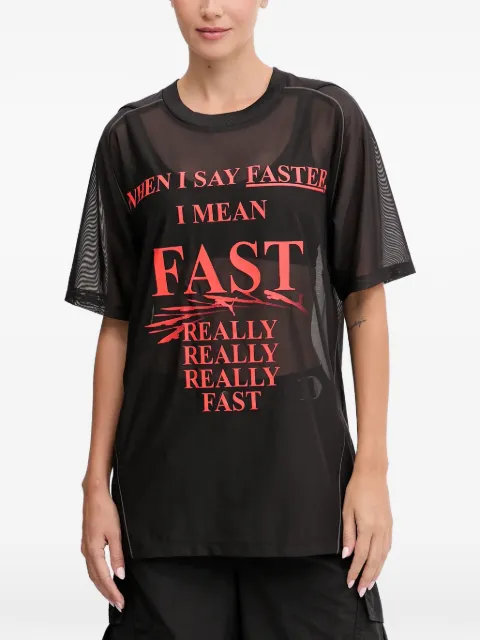 PUMA slogan-print mesh T-shirt