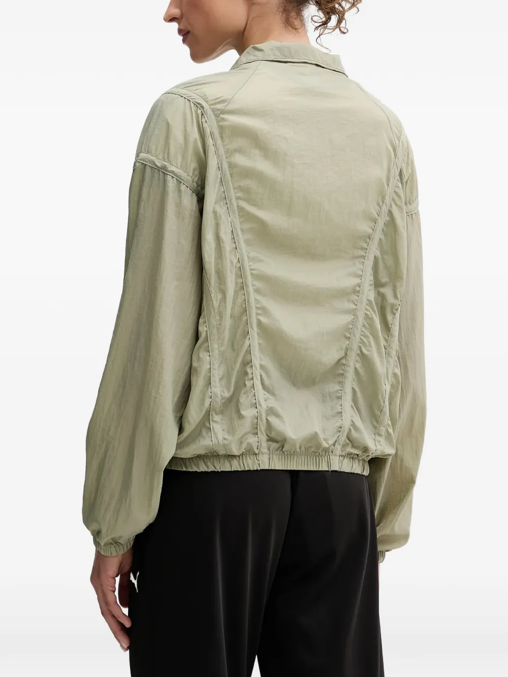 PUMA Dare To drawstring-hem panelled jacket Groen