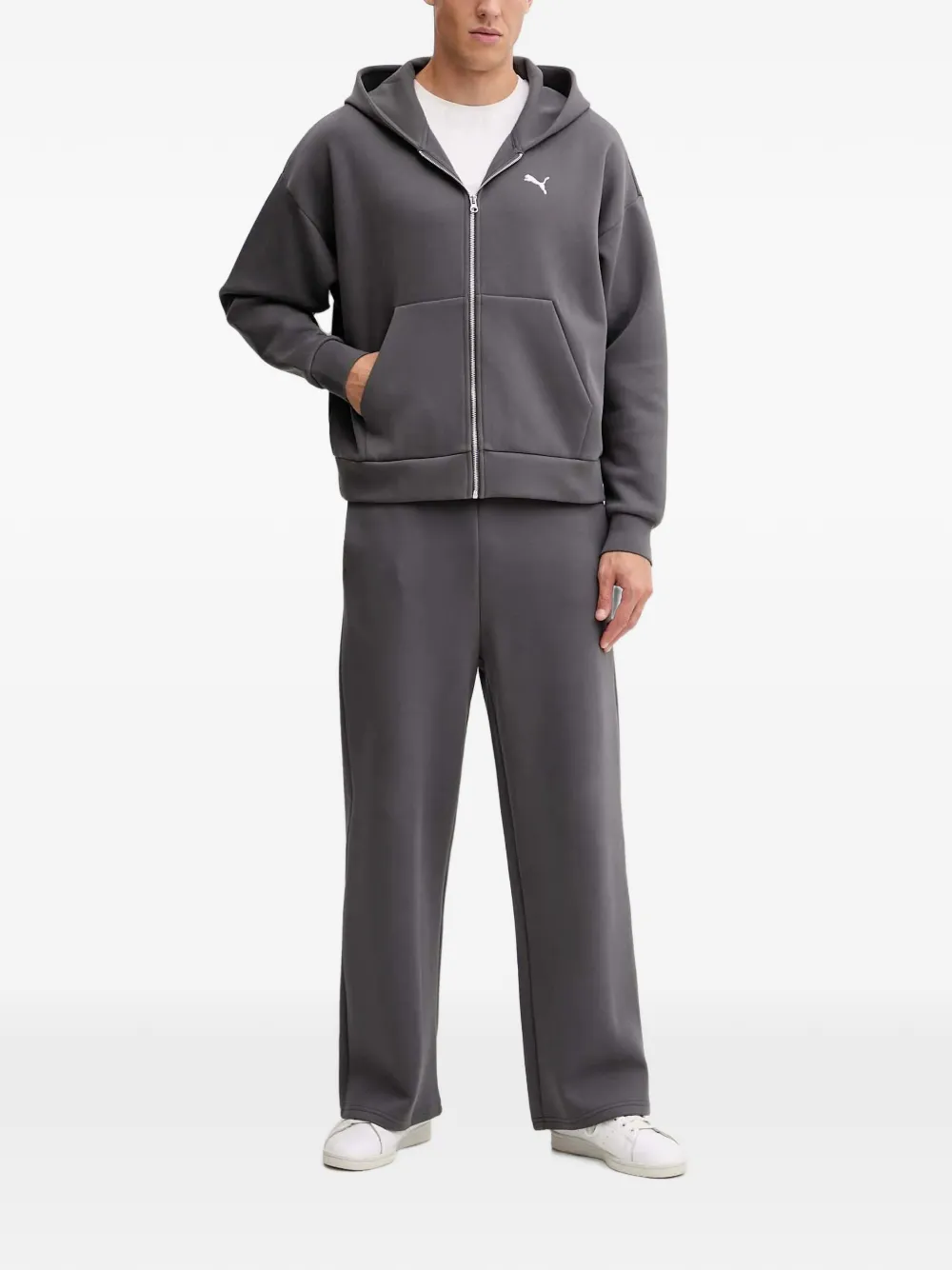 PUMA Trainingsbroek met geborduurd logo Grijs