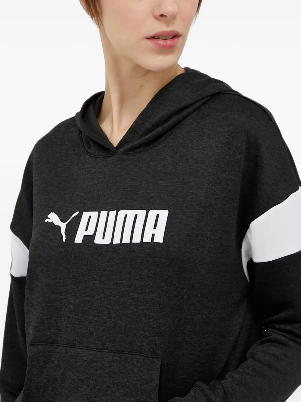 PUMA Hoodie met logoprint Zwart