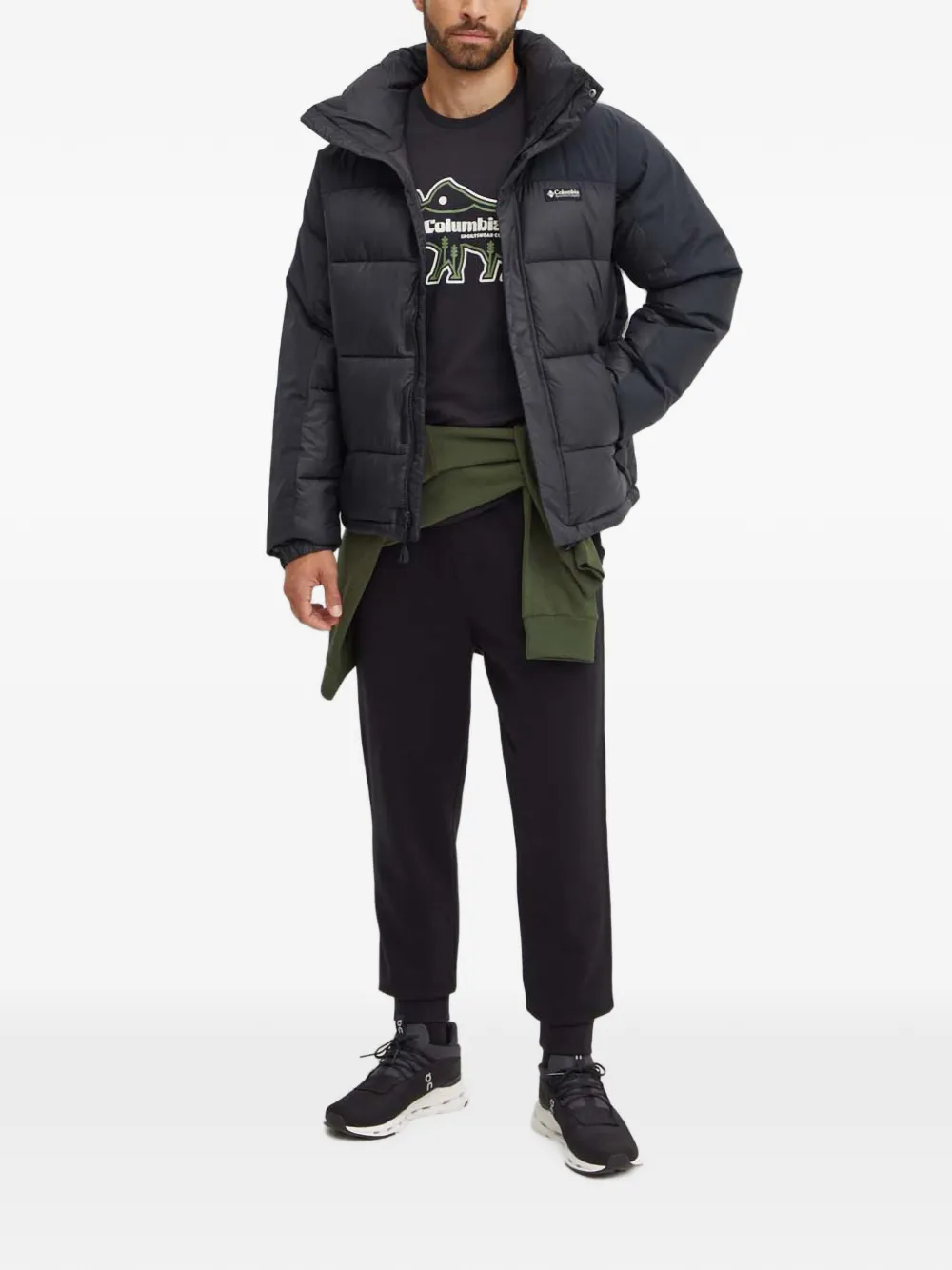 PUMA Hoodie met logoprint Groen