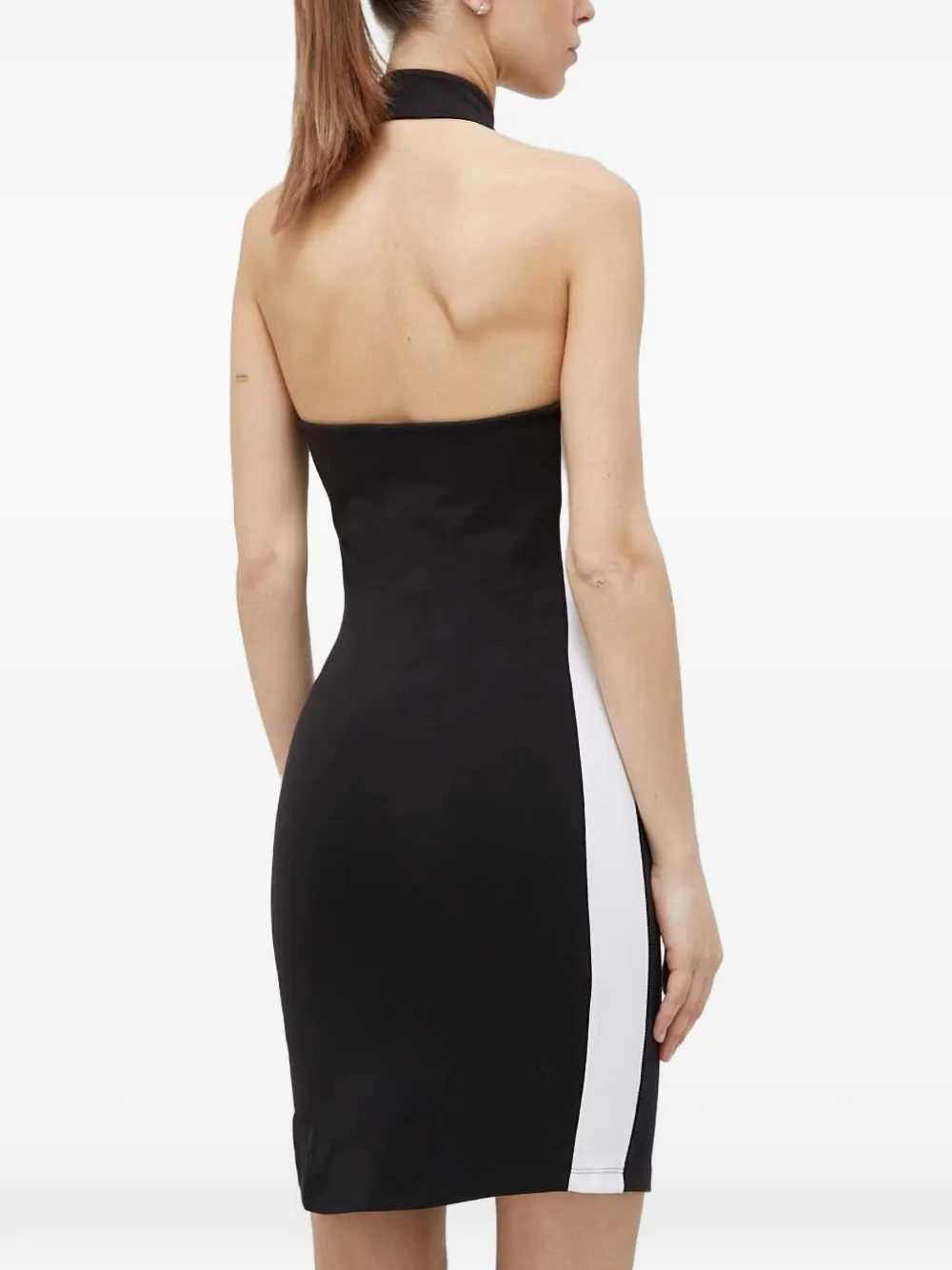 PUMA T7 mini-jurk met zijstreep en rits Zwart
