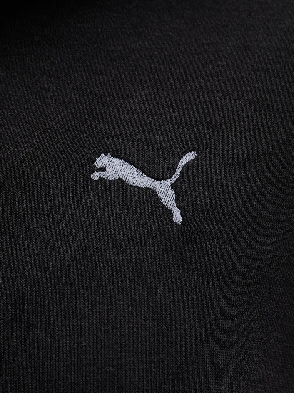 PUMA Hoodie met geborduurd logo Zwart