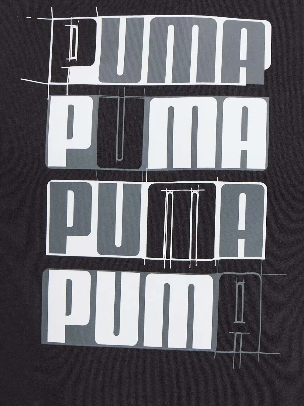 PUMA Hoodie met logoprint Zwart