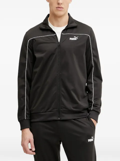 PUMA logo-print piped track jacket