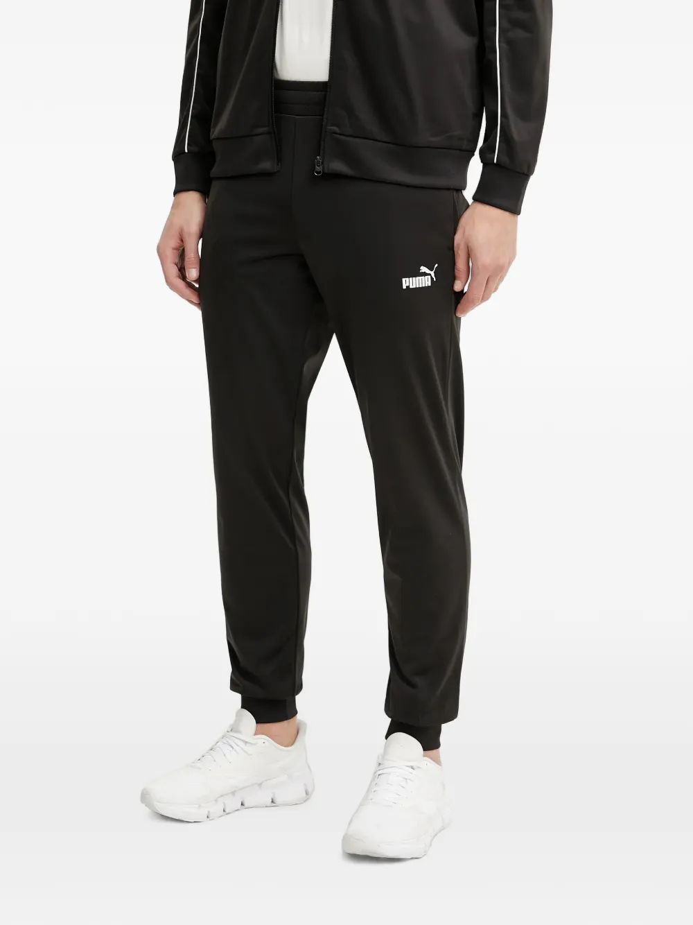 PUMA Trainingsjack met afwerking en logo-print Zwart