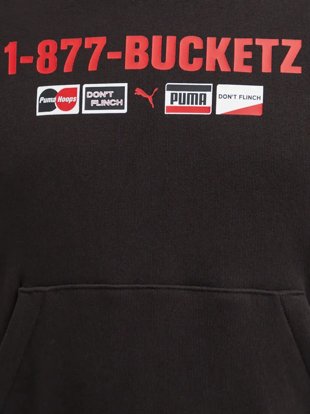 PUMA Hoodie met print Zwart