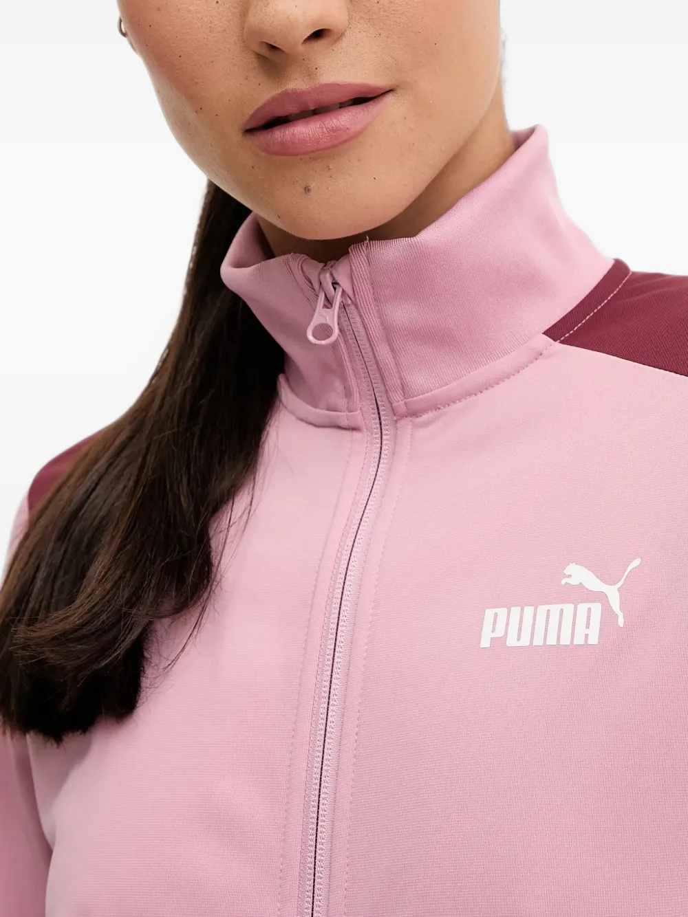 PUMA Poly logo-print tracksuit set Roze