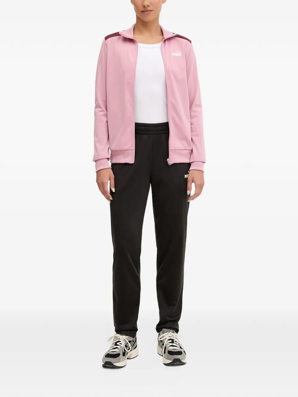 PUMA Poly logo-print tracksuit set Roze