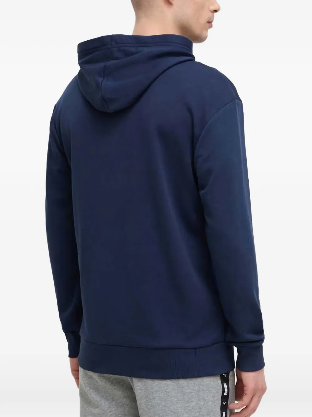 PUMA Power logo-print colour-block hoodie Blauw