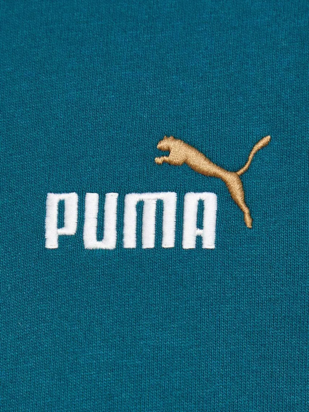 PUMA T-shirt met geborduurd logo Blauw