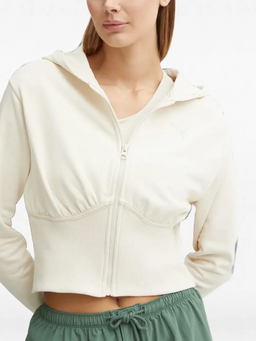 PUMA Hoodie met rits Beige