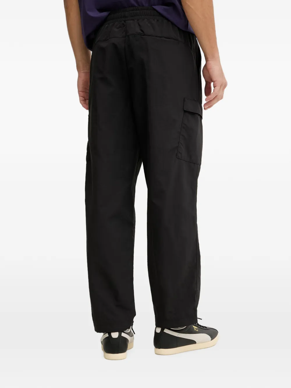 PUMA logo-embroidered cargo pants Zwart