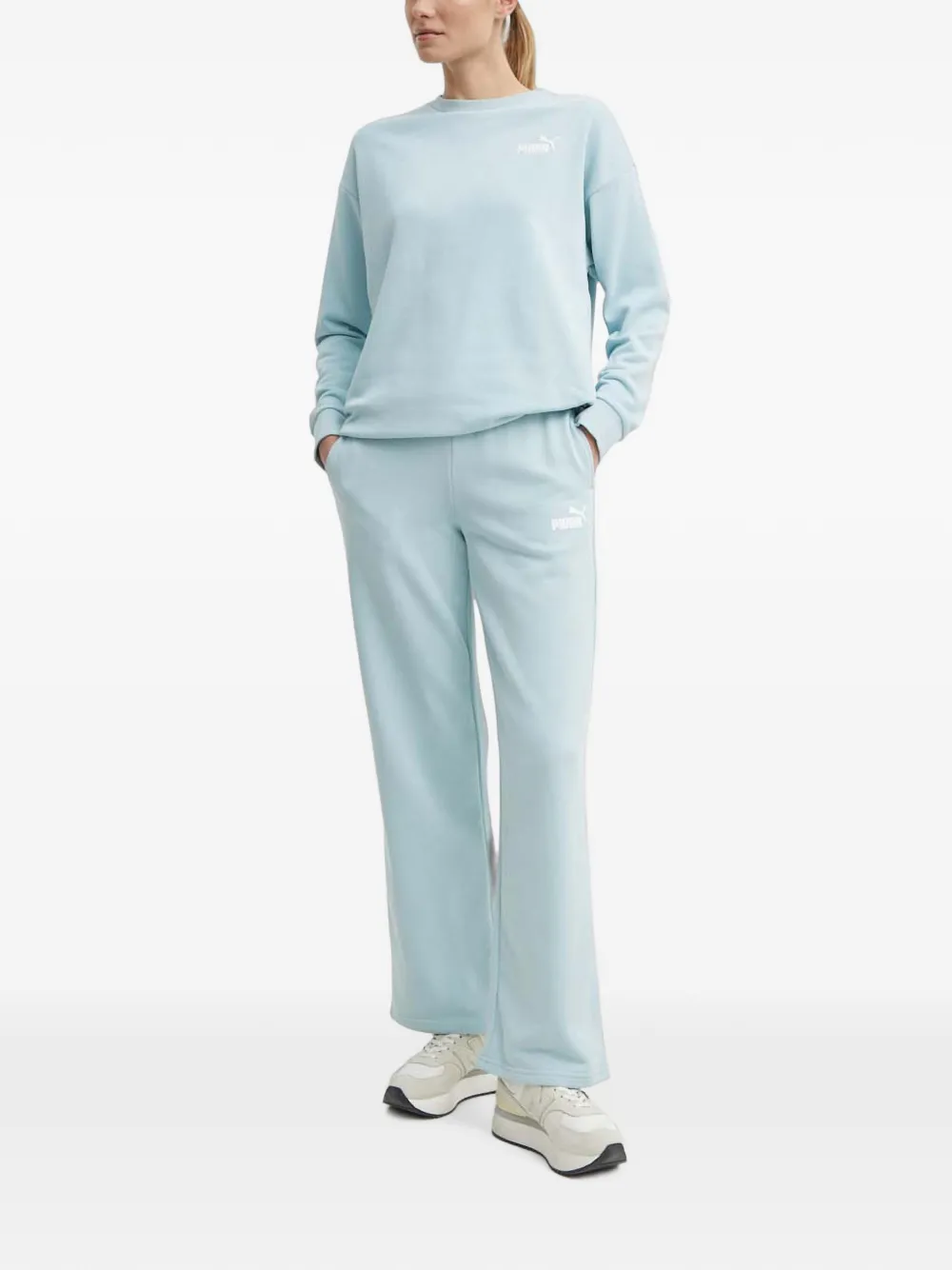 PUMA Trainingsbroek met logoprint Blauw