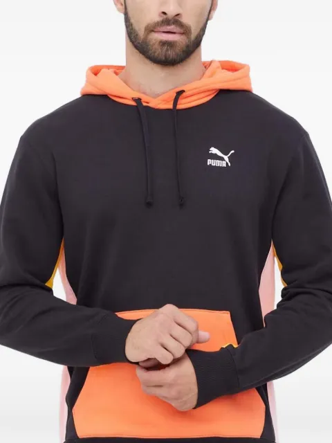 PUMA colour-block logo-print hoodie