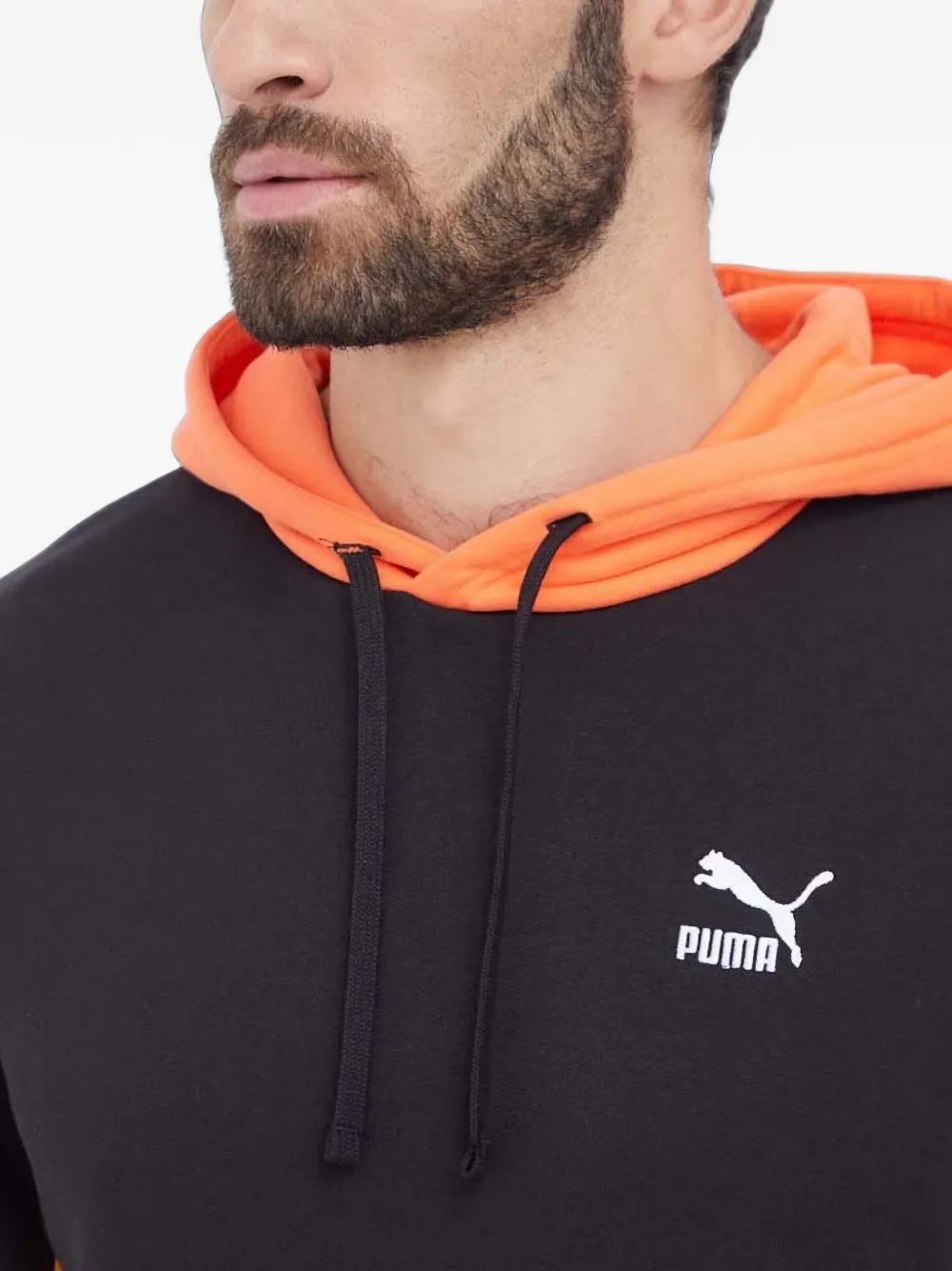 PUMA Hoodie met colourblocking en logo-print Zwart