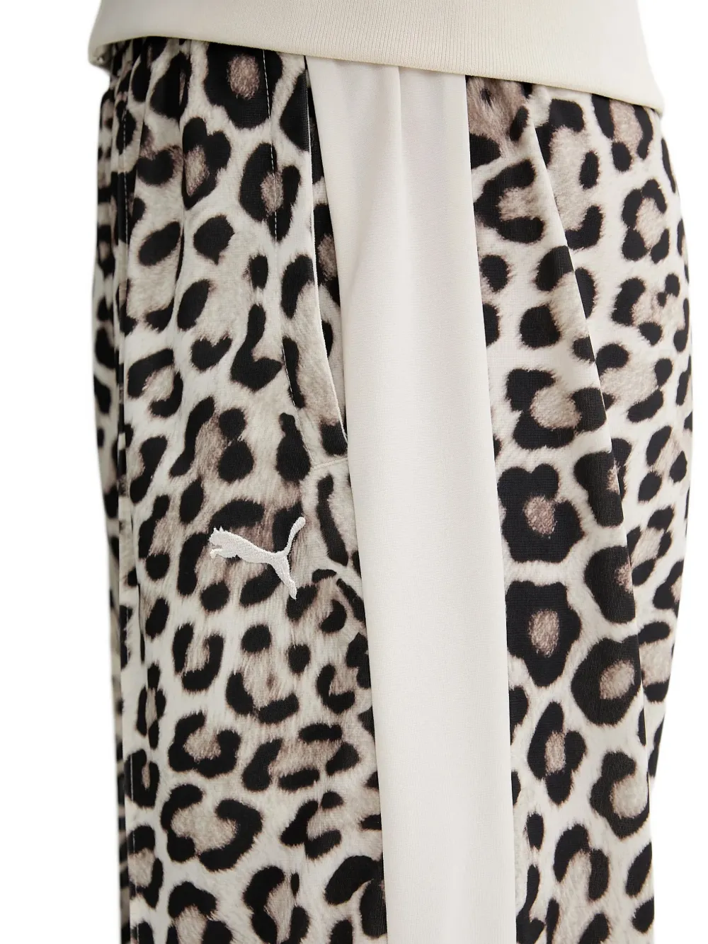 PUMA T7 trainingsbroek met luipaard-print Beige