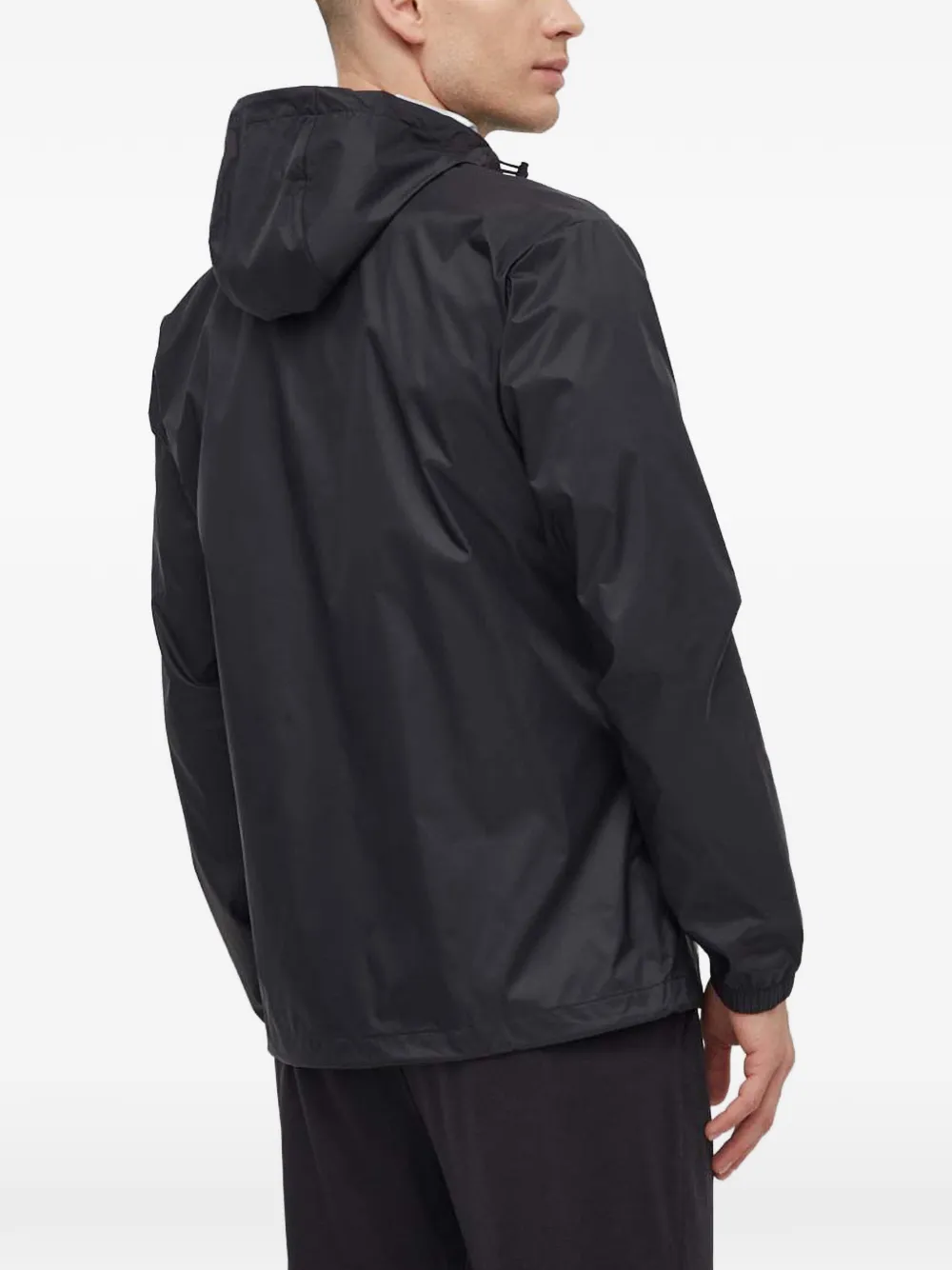 PUMA logo-print hooded jacket Zwart