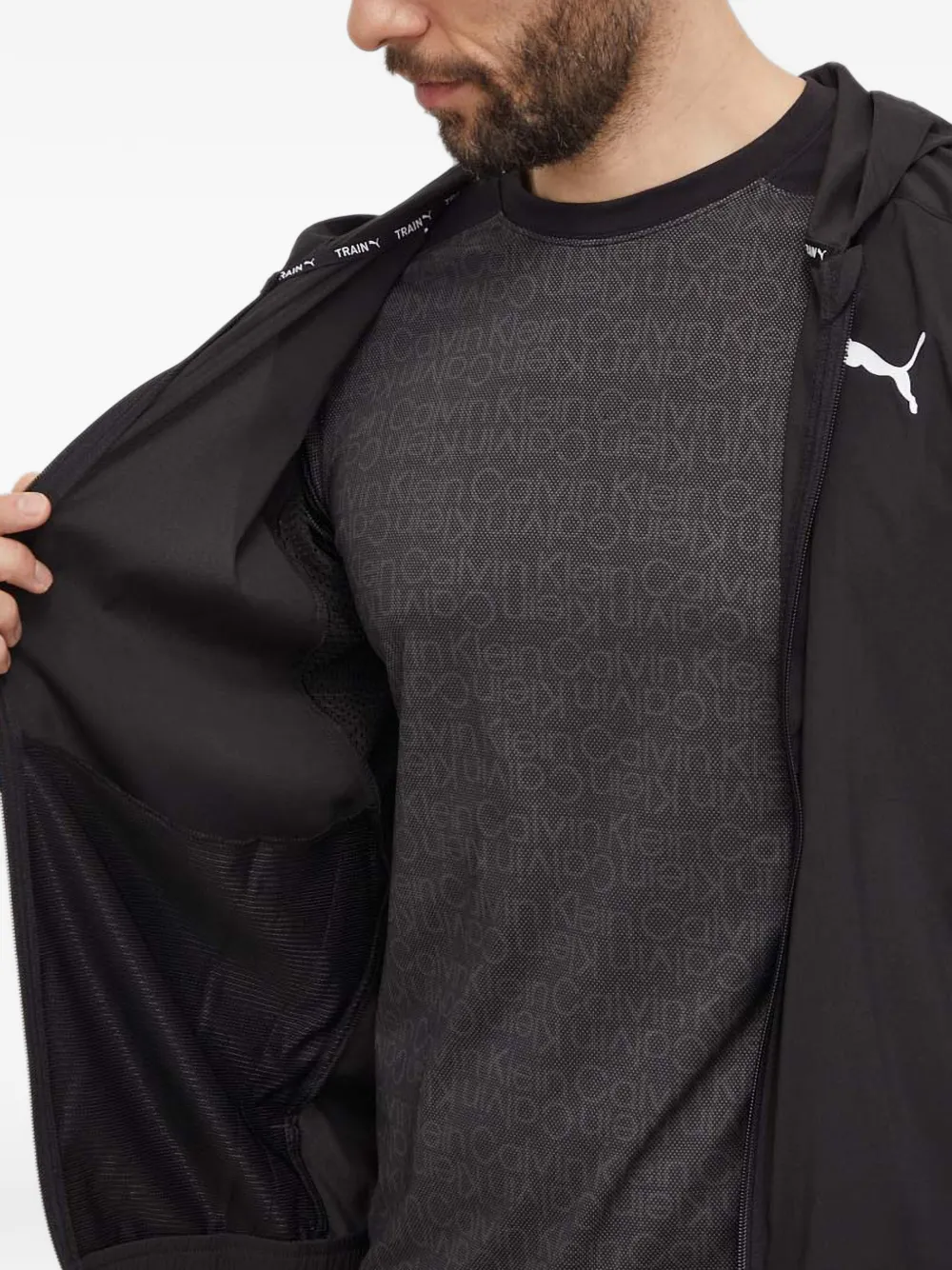 PUMA fit zip-up training jacket Zwart
