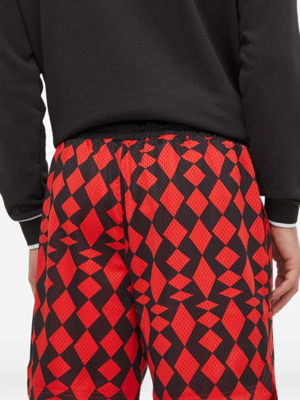 PUMA Hoops trainingsshorts met diamantprint Rood