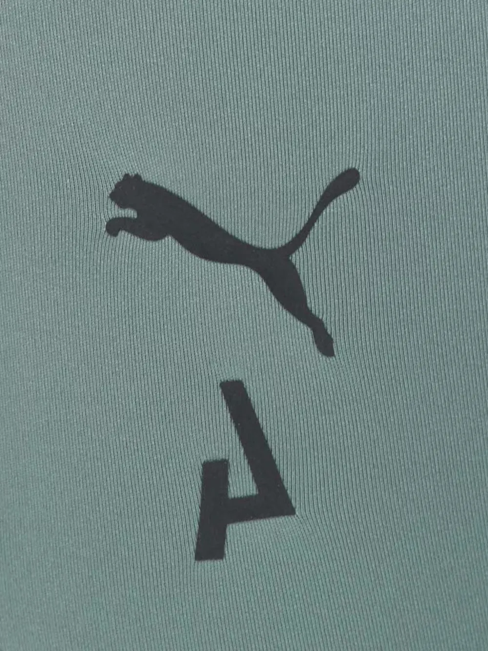 PUMA Legging met logo-print en vlakken Groen