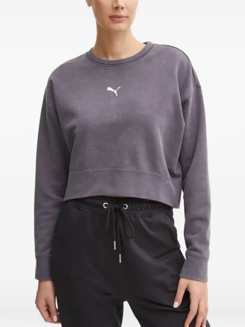PUMA logo-print cropped sweater