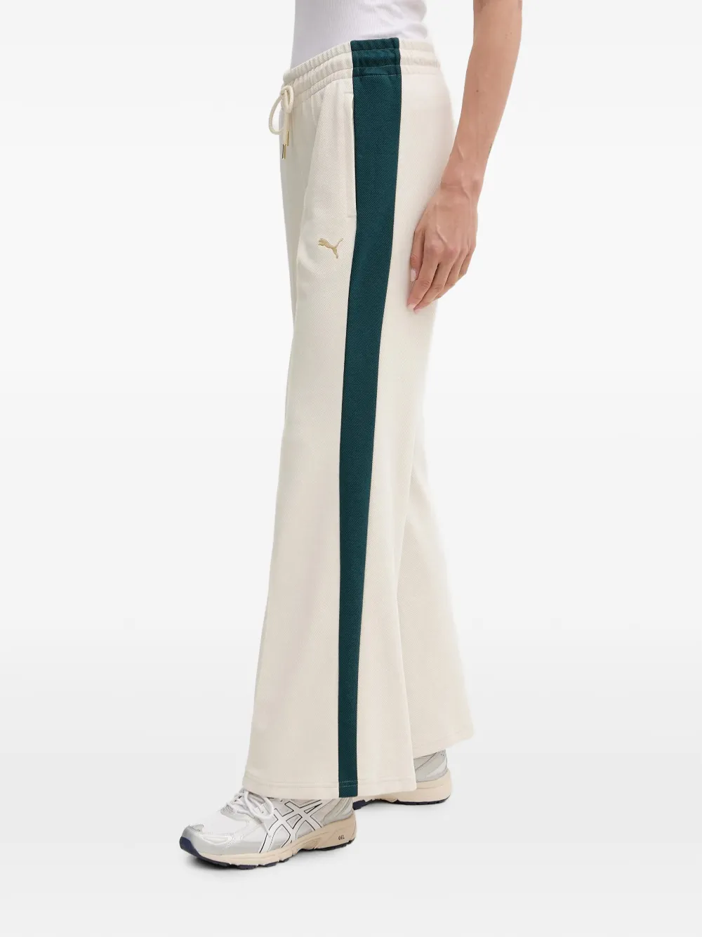 PUMA Broek met geborduurd logo Wit