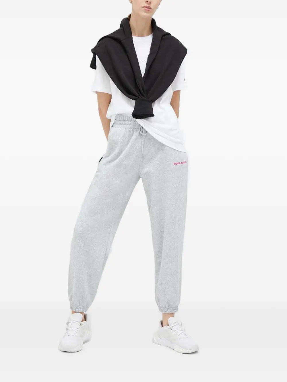 PUMA Hoodie met geborduurd logo Zwart