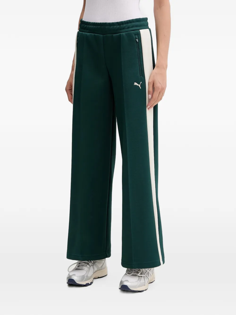 Puma T7 Stripes Track Pants In Green