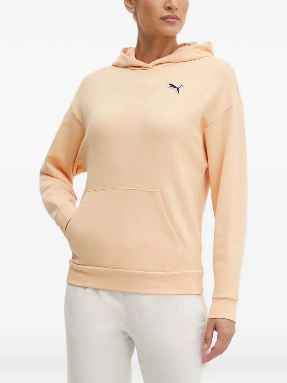 Puma Logo-patch Hoodie In Neutral